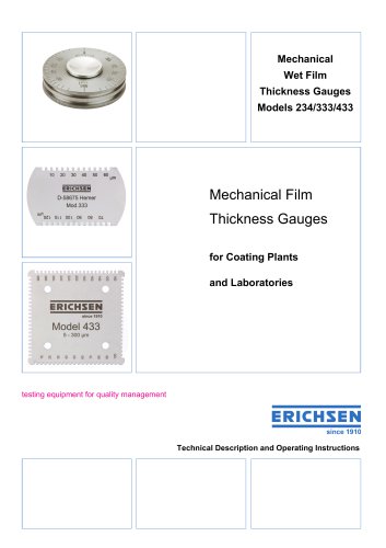 Technical Description Models 234 / 333 / 433