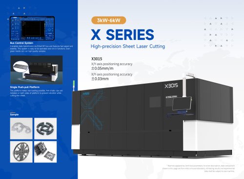 Fiber laser cutting machine X series