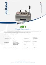 AB 1 - Blister packaging machine for pharmacies and laboratories