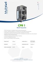CPR 1 - Tablet compression machine