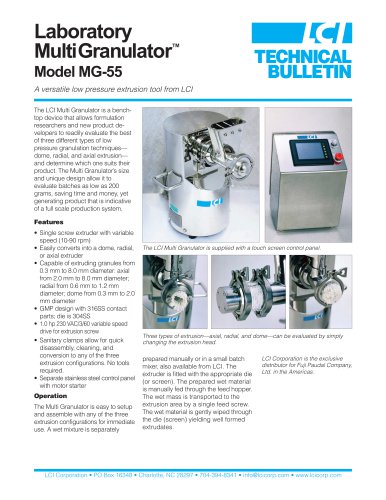 Laboratory MultiGranulator™ Model MG-55