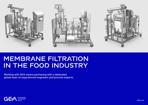 MEMBRANE FILTRATION IN THE FOOD INDUSTRY