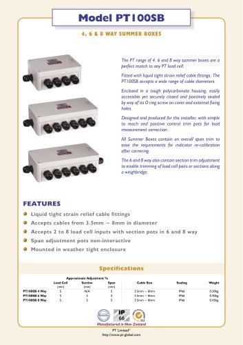 PT100SB Summer & Junction Boxes