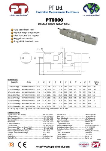 PT9000 Double ended shear beam