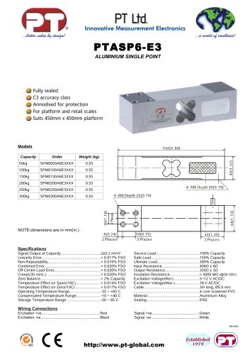 Single Point Load Cells-Aluminium, Low Cost, 450x450mm platform.