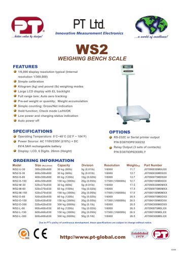 WS2 Weighing Scale Brochure