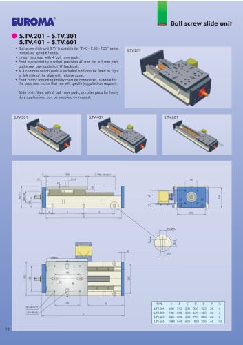 S.TV.201 - Ball screw slide units