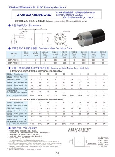 DYD-Brushless Gear Motor-37JB10K/36ZWNP40