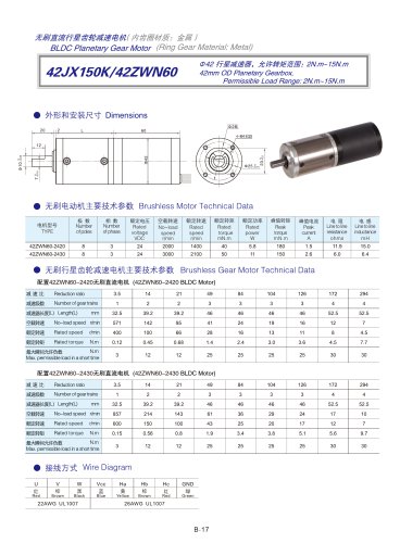 DYD-Brushless Gear Motor-42JX150K/42ZWN60