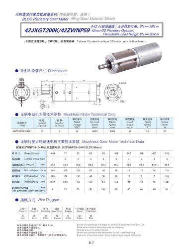 DYD-Brushless Gear Motor-42JXGT200K/42ZWNP59