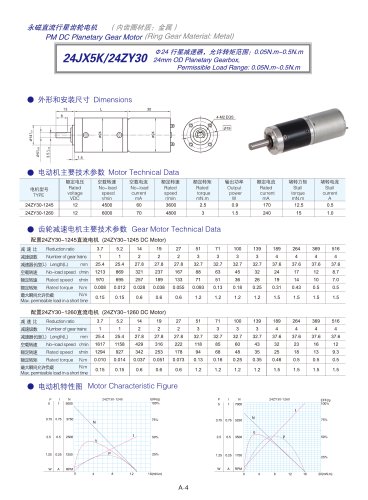 DYD-DC Planetary Gear Motor 16mm~45mm-24JX5K/24ZY30