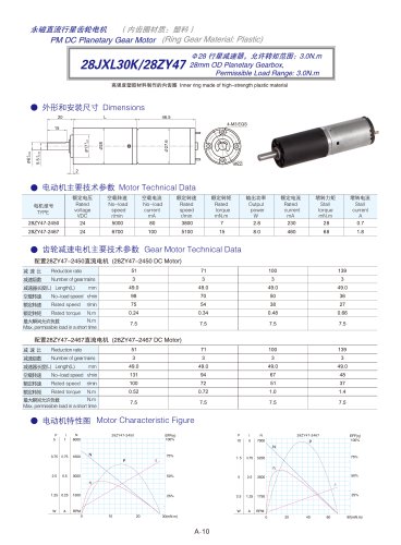 DYD-DC Planetary Gear Motor 16mm~45mm-28JXL30K/28ZY47