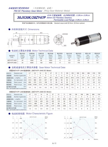 DYD-DC Planetary Gear Motor 16mm~45mm-30JX30K/28ZY47P