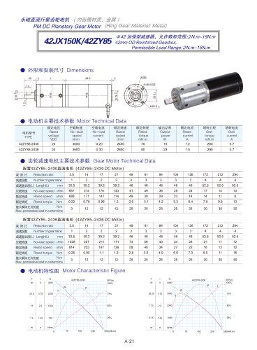 DYD-DC Planetary Gear Motor 16mm~45mm-42JX150K/42ZY85