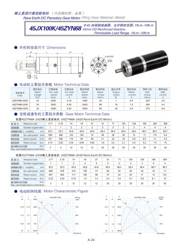 DYD-DC Planetary Gear Motor 16mm~45mm-45JX100K/45ZYN68