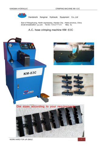 KM-83C KM hydraulic hose crimping machine