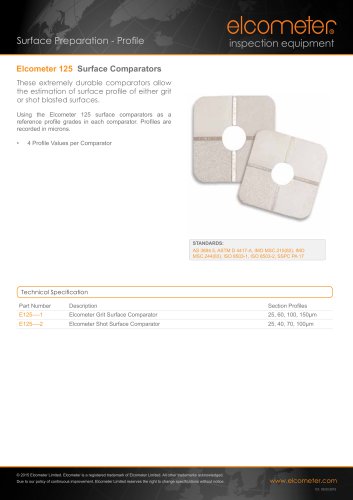 Elcometer 125 - Surface Comparators