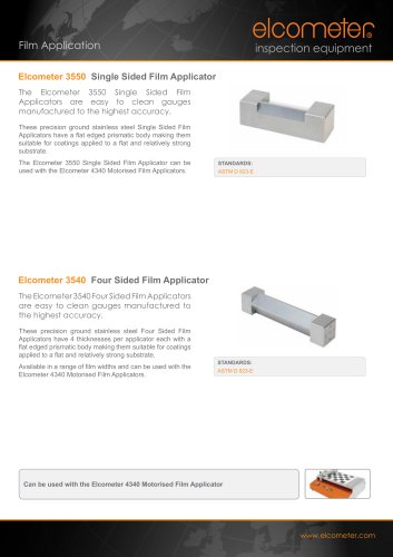 Elcometer 3550&3540 Single Sided / Four Sided Film Applicator