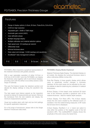 PG70ABDL Precision Thickness Gauge