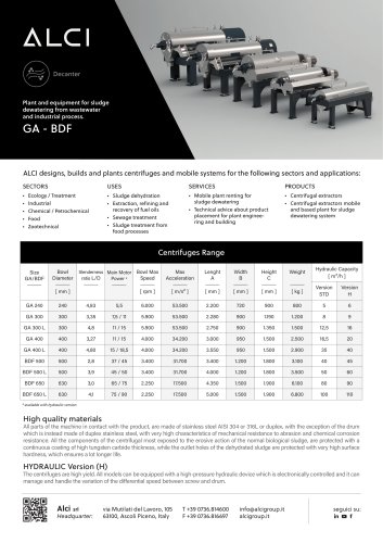 Centrifugal Extractors GA-BDF