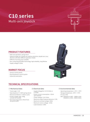 C10 series Multi-axis joystick