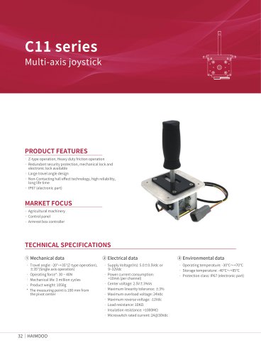 C11 series Multi-axis joystick