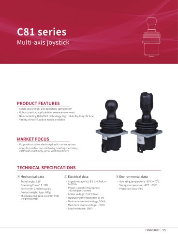 C81 series Multi-axis joystick