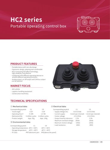 HC2 series Portable operating control box