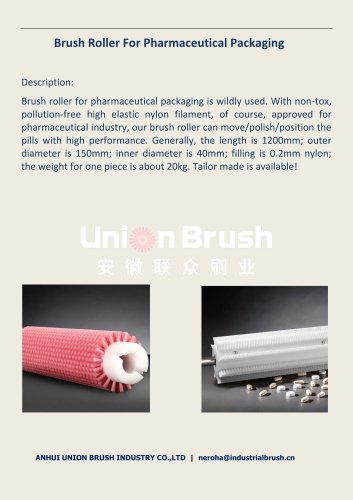 Brush Roller For Pharmaceutical Packaging