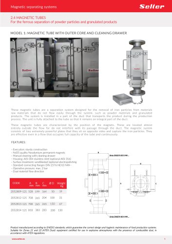 MAGNETIC SEPARATING SYSTEMS: TUBES