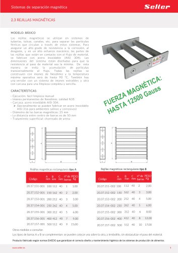 SISTEMAS DE SEPARACIÓN MAGNÉTICA: REJILLAS RECTANGULARES