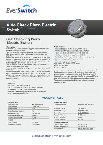 Auto Check Piezo Electric Switch