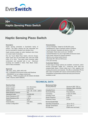 HAPTIC SENSING PIEZO SWITCH