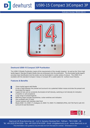 US90-15 C3-C3P Pushbutton