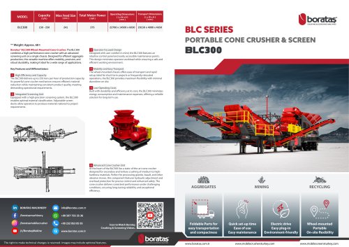 BLC300 - Boratas Portable Cone Crusher Plant