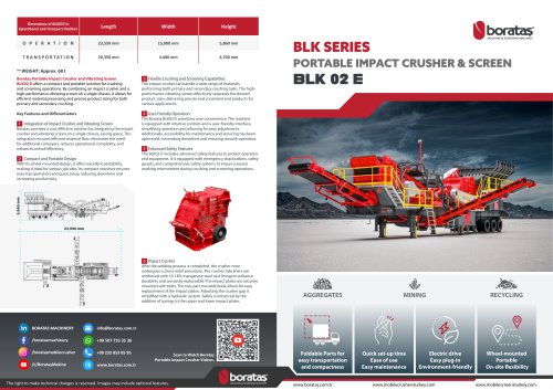 BLK02E - Boratas Wheeled Mobile Impact Crushing Screening Plant 