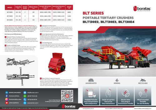 BLT130E - Boratas Wheeled Mobile Tertiary Impact Crushing Screening Plant