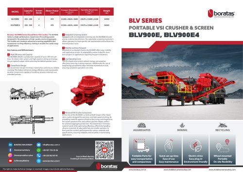BLV900E - Boratas Wheeled Mobile VSI Crushing Screening Plant