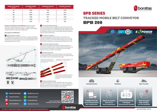 BPB200 - Boratas Tracked Mobile Stacker Conveyor 