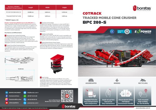 BPC200S - Boratas Tracked Mobile Cone Crusher with Screen