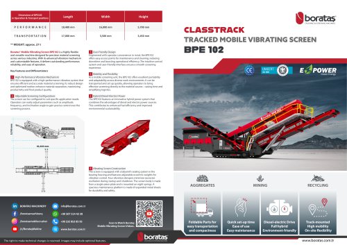 BPE102 - Boratas Tracked Mobile Inclined Vibrating Screen