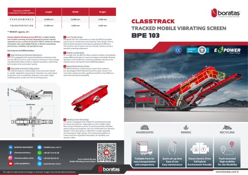 BPE103 - Boratas Tracked Mobile Inclined Vibrating Screen