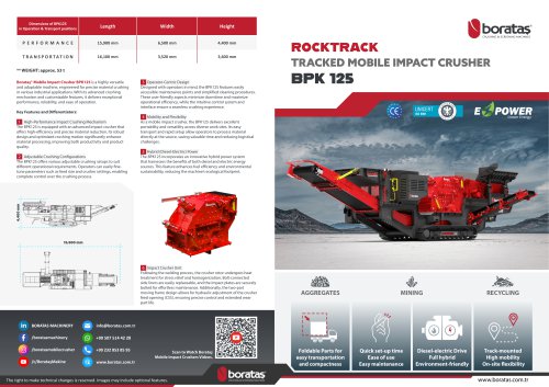 BPK125 - Boratas Tracked Impact Crusher