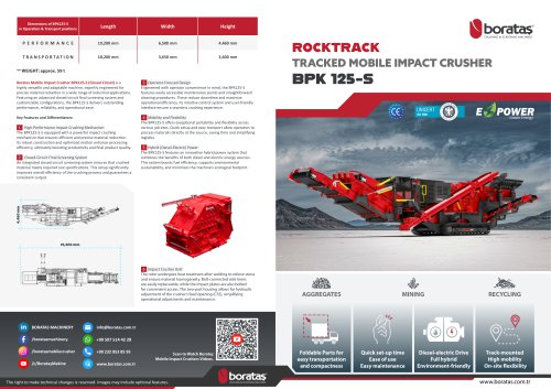 BPK125S - Boratas Tracked Impact Crusher Plant