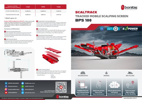 BPS100 - Boratas Tracked Mobile Scalper Screen
