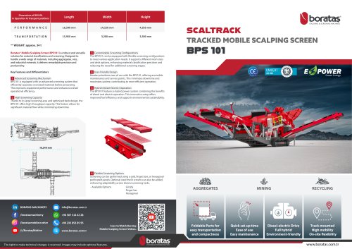 BPS101 - Boratas Tracked Mobile Scalper Screen