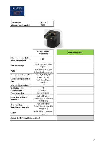 Suzzi - Versions of coil H45