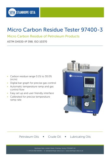 Micro Carbon Residue Tester 97400-3