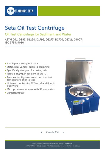 Seta Oil Test Centrifuge