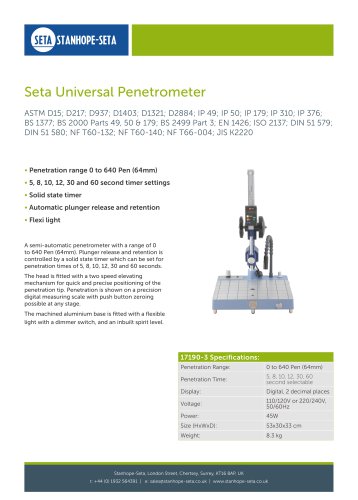 Seta Universal Penetrometer